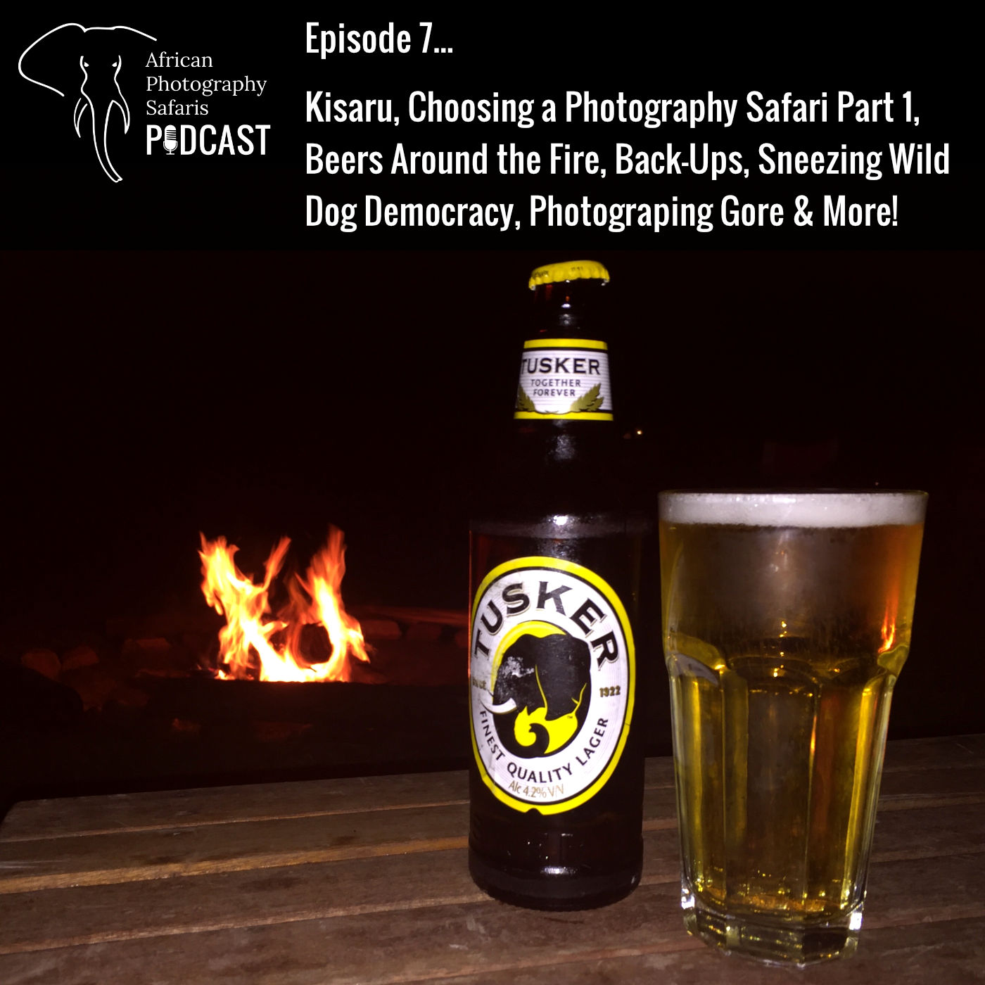 Episode 7 - Kisaru, Choosing a Photography Safari Part 1, Beers Around the Fire, Back-Ups, Sneezing Wild Dog Democracy, Photographing Gore & More